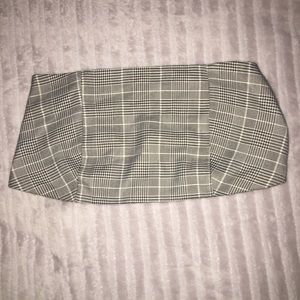 FOREVER 21 Black and White Pattern Tube Top